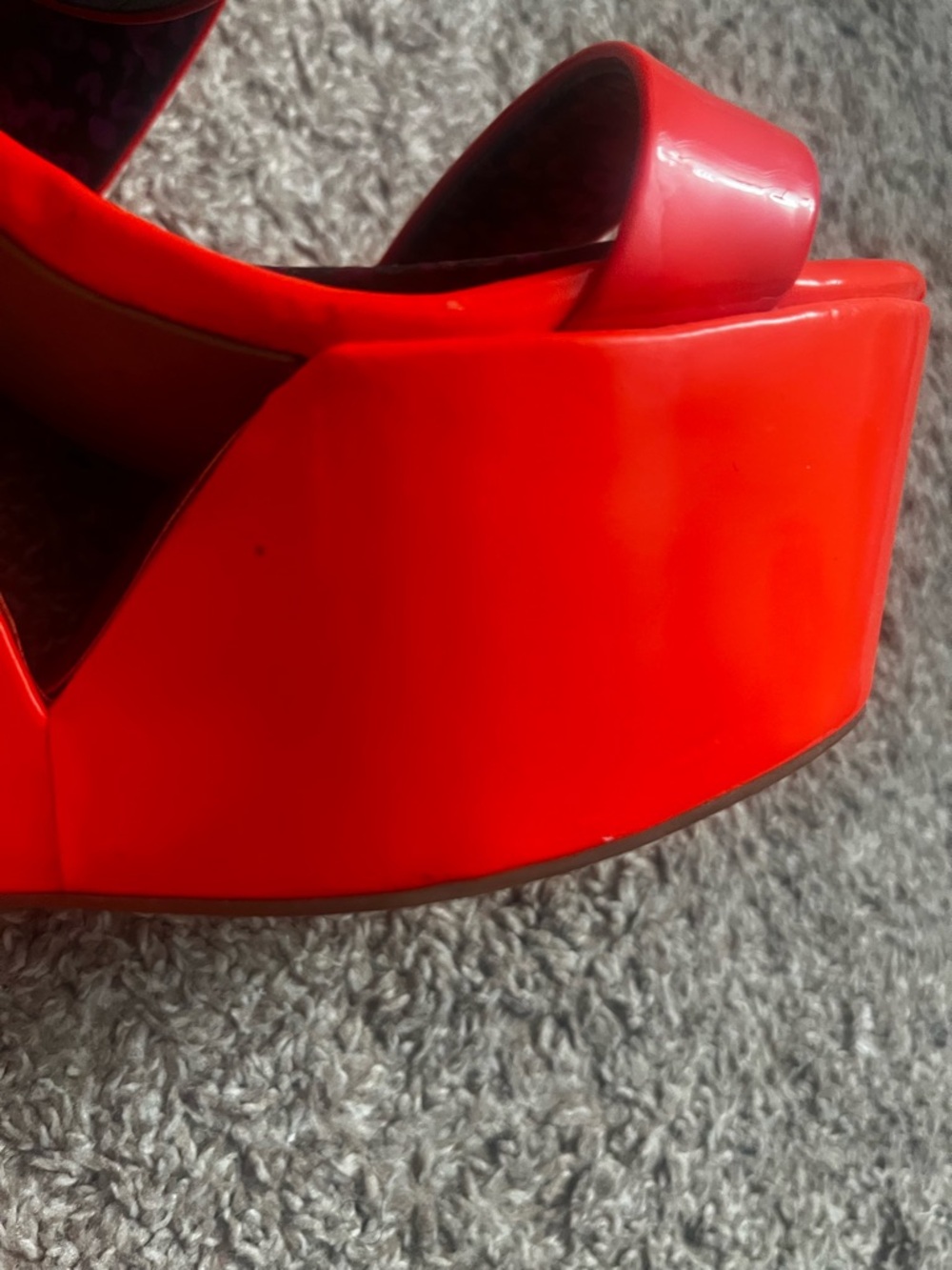 Jessica Simpson Red/Orange Wedges with Ankle Strap - Picture 7 of 16